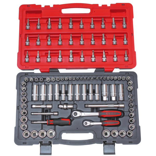 Coffret de douilles et accessoires ULTIMATE 1/4 et 3/8", 100 pièces KS TOOLS 922.0699 