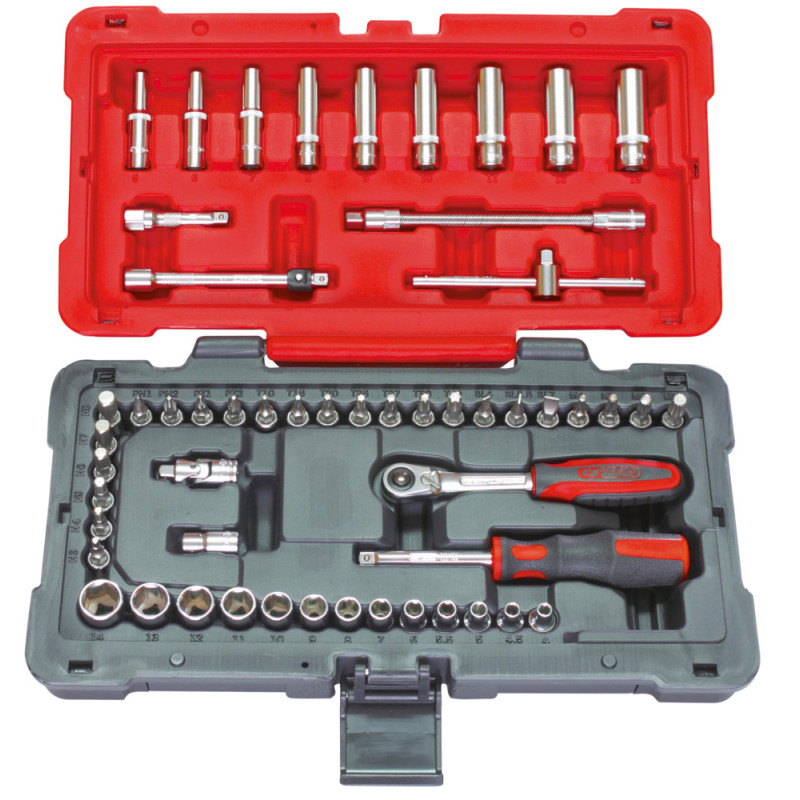 Coffret De Tarauds Et Filières KS TOOLS - 54 Pièces - HSS - Pour Filetage Et Taraudage