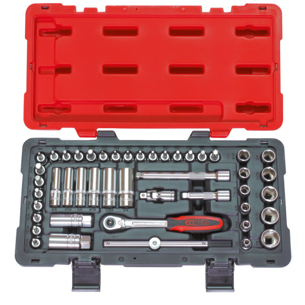 Coffret de douilles et accessoires ULTIMATE 3/8" en pouces, 46 pièces KS TOOLS 922.0646 