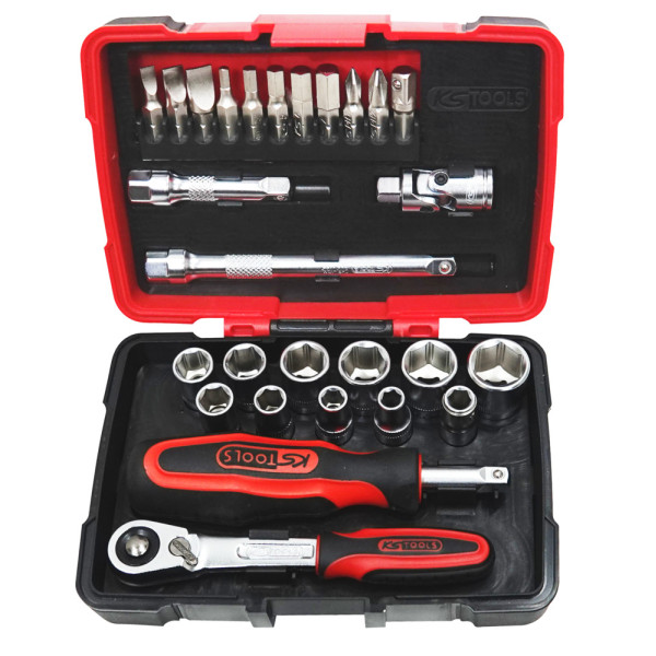 Coffret de douilles et accessoires ULTIMATE® 1/4'', 27 pièces KS Tools 922.0626 