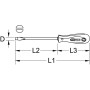 Tournevis pose-vis Fente 4mm L.125mm KS Tools 911.9004 