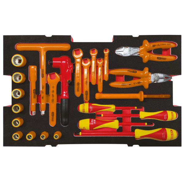 Module d'outils isolés pour boites de transport SCM 25 pièces KS TOOLS 716.0025 