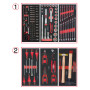 Composition d'outils 2 tiroirs pour servante, 114 pièces KS TOOLS 714.0114 