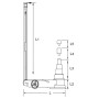 Cric hydro-pneumatique 60T/40T/22T/11T KS TOOLS 160.0744 