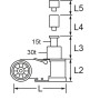 Cric hydraupneumatique 30T / 15T KS TOOLS 160.0739 