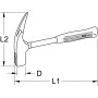 Marteau de charpentier magnétique 600g KS TOOLS 140.2002 