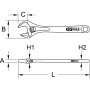 Clé à molette graduée KS TOOLS 