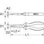 Pinces à bec plat ERGOTORQUE KS TOOLS 