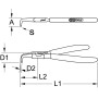 Pinces à circlips extérieur coudées 90° KS TOOLS 