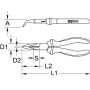 Pince à Bec demi-rond coudé Isolé 1000v KS TOOLS 