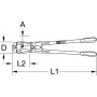 Coupe-boulons à bras tubulaires KS TOOLS 