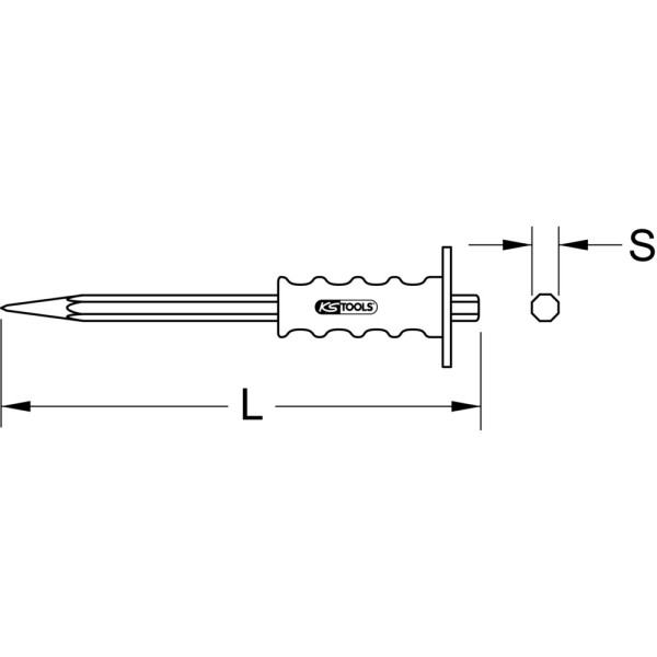 Pointerolles de maçon avec poignée de sécurité KS TOOLS 