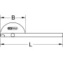 Rapporteur d'angle Inox, longueur 220 à 400 mm - KS TOOLS 