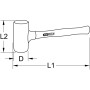 Massette sans rebond monobloc en polyuréthane KS TOOLS 