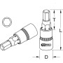 Douille tournevis 3/8’’ 6 pans L. 50 mm KS TOOLS 