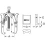 Extracteur universel à 2 et 3 griffes KS TOOLS 