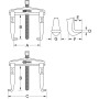 Extracteurs universels à 2 griffes articulées KS TOOLS 