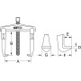 Extracteurs universels à deux griffes rallongées KS TOOLS 