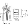 Extracteur universel à 2 griffes KS TOOLS 