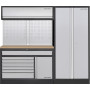 Mobilier d'atelier MOBILIO Combi Large en Hêtre, Meuble double, armoire 2 portes Kraftwerk - 3964K-H2W1-K1