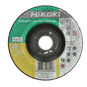 Disque à ébarber pour métal et Inox Ø125 x 6 déporté (x10) Hikoki - 4100222 