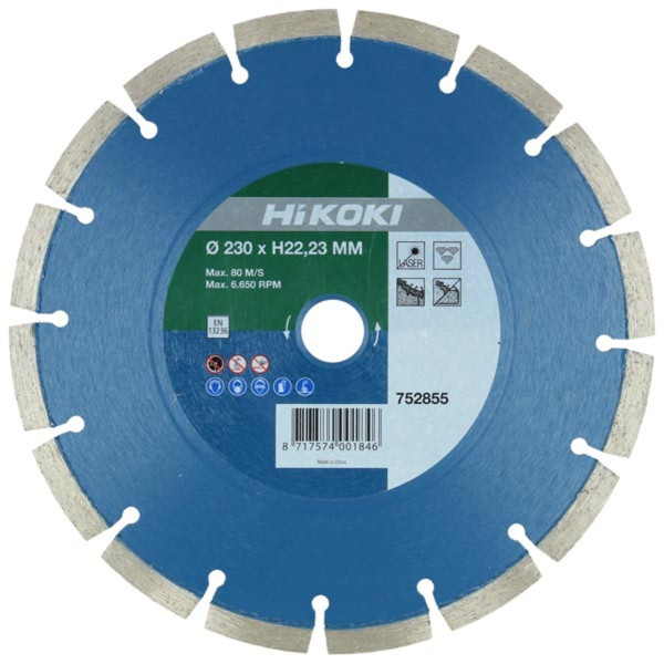 Disque diamant 125 x 22,2 x 10mm béton Hikoki - 752852