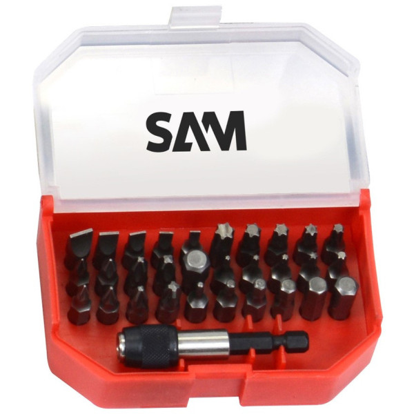 Embout De Vissage 1/4'' - Coffret De 30 Et 1 Porte-Embout Sam Outillage E900-J30B