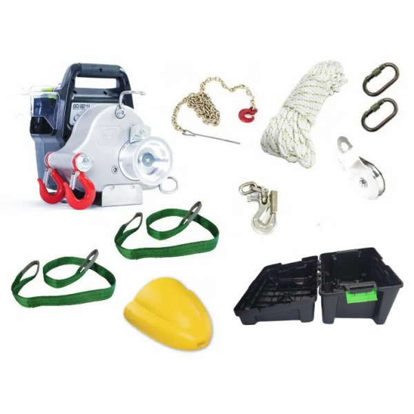 Kit déboisage PCW3000-LI Treuil de tirage à batterie force 1000 KG Portable Winch PCW3000-LI-FK