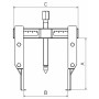 Extracteur 3 Griffes A Pieds Fins 40 - 215mm - 7,5T SAM Outillage - EX-320-40