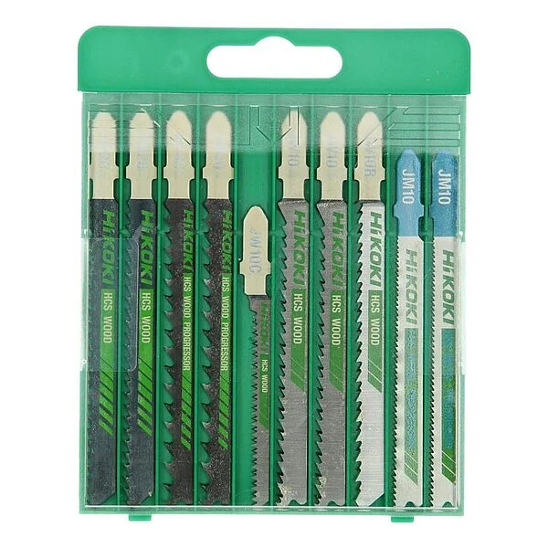 Assortiment de 10 lames pour scie sauteuse HIKOKI - 750049