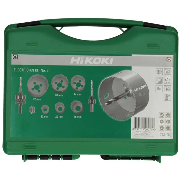 Coffret électricien scies cloche trépans BiM (9 pcs) HIKOKI - 752175