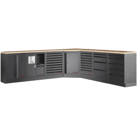 Mobilier d'Atelier d'Angle Bas 7 éléments COMBI MOBILIO BLK KRAFTWERK - 3964M-BLK